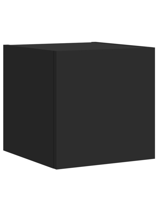 Nástěnné TV skříňky s LED osvětlením 2 ks černé 30,5x35x30 cm