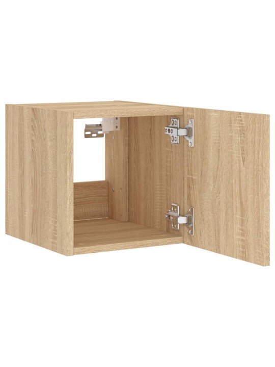 Nástěnná TV skříňka s LED osvětlením dub sonoma 30,5x35x30 cm