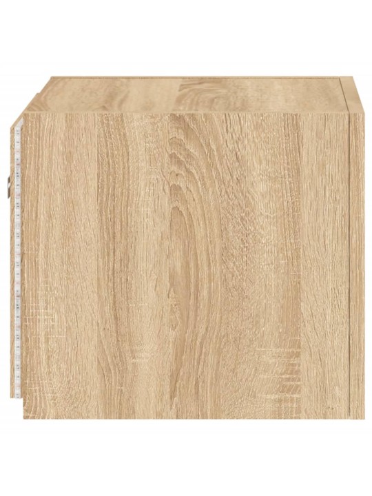 Nástěnná TV skříňka s LED osvětlením dub sonoma 30,5x35x30 cm