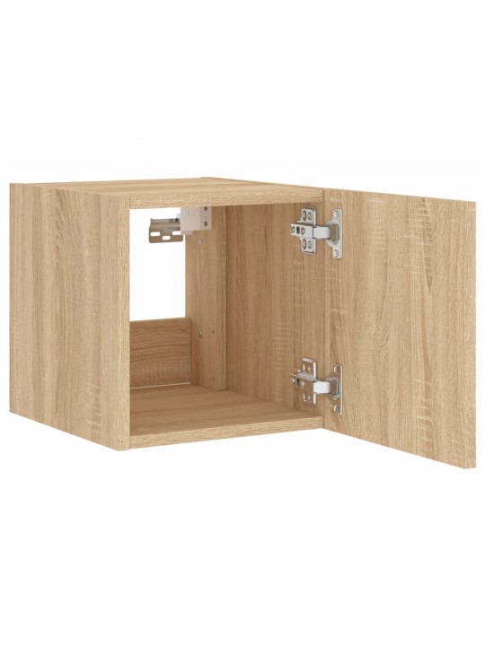 Nástěnné TV skříňky s LED 2 ks dub sonoma 30,5 x 35 x 30 cm