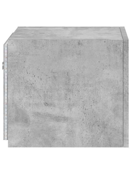 Nástěnná TV skříňka s LED osvětlením betonově šedá 30,5x35x30cm