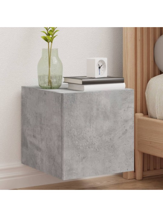 Nástěnná TV skříňka s LED osvětlením betonově šedá 30,5x35x30cm
