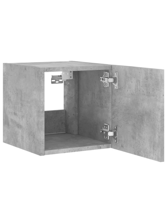 Nástěnné TV skříňky s LED 2 ks betonově šedé 30,5 x 35 x 30 cm