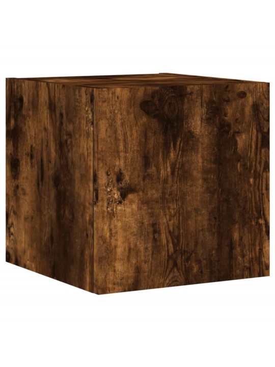 Nástěnná TV skříňka s LED osvětlením kouřový dub 30,5x35x30 cm
