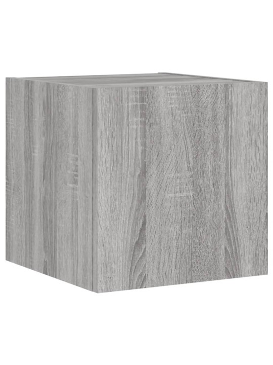 Nástěnná TV skříňka s LED osvětlením šedá sonoma 30,5x35x30 cm