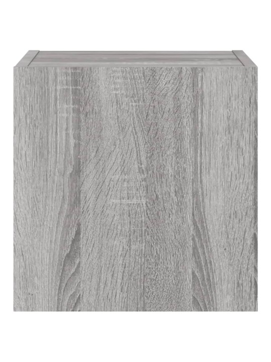 Nástěnná TV skříňka s LED osvětlením šedá sonoma 30,5x35x30 cm