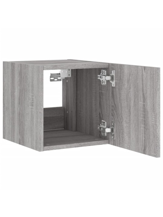 Nástěnné TV skříňky s LED 2 ks šedé sonoma 30,5 x 35 x 30 cm