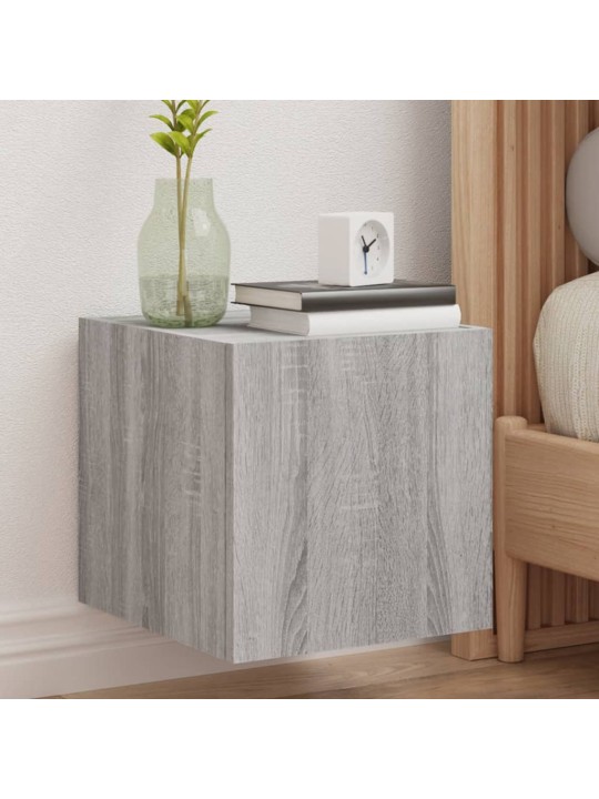 Nástěnné TV skříňky s LED 2 ks šedé sonoma 30,5 x 35 x 30 cm