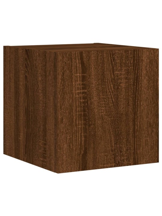 Nástěnná TV skříňka s LED osvětlením hnědý dub 30,5x35x30 cm