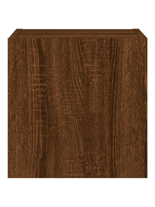 Nástěnná TV skříňka s LED osvětlením hnědý dub 30,5x35x30 cm
