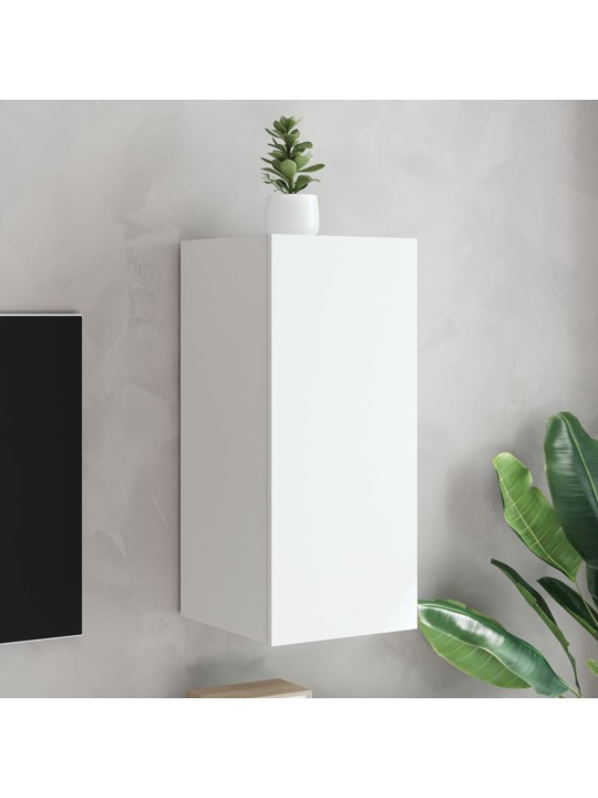 Nástěnná TV skříňka s LED osvětlením bílá 30,5 x 35 x 70 cm