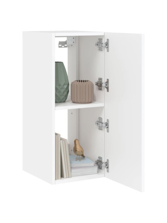Nástěnné TV skříňky s LED osvětlením 2 ks bílé 30,5x35x70 cm
