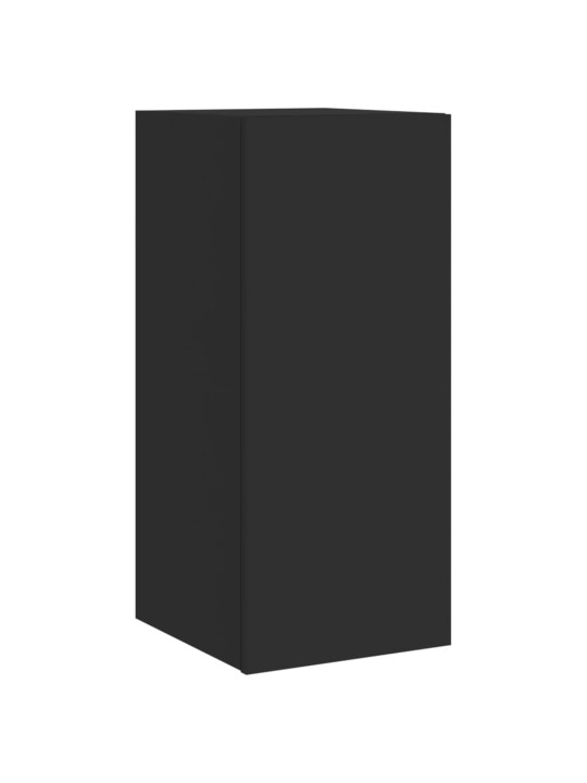 Nástěnná TV skříňka s LED osvětlením černá 30,5 x 35 x 70 cm