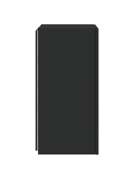 Nástěnné TV skříňky s LED osvětlením 2 ks černé 30,5x35x70 cm