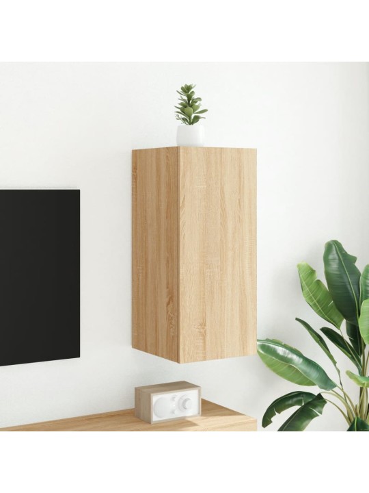 Nástěnná TV skříňka s LED osvětlením dub sonoma 30,5x35x70 cm