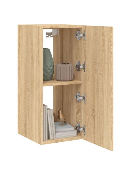 Nástěnná TV skříňka s LED osvětlením dub sonoma 30,5x35x70 cm