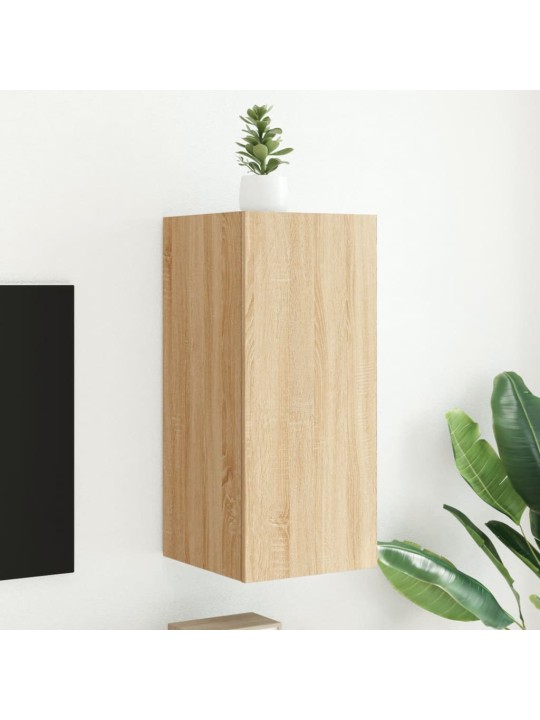 Nástěnná TV skříňka s LED osvětlením dub sonoma 30,5x35x70 cm