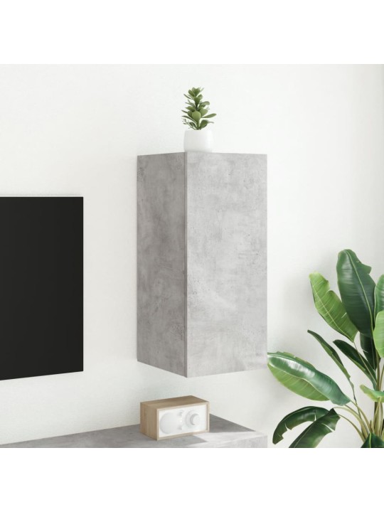 Nástěnná TV skříňka s LED osvětlením betonově šedá 30,5x35x70cm