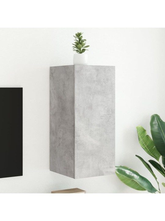 Nástěnná TV skříňka s LED osvětlením betonově šedá 30,5x35x70cm