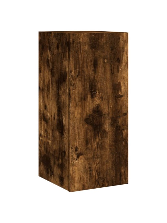 Nástěnná TV skříňka s LED osvětlením kouřový dub 30,5x35x70 cm