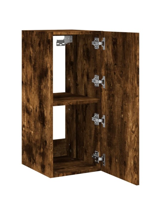 Nástěnná TV skříňka s LED osvětlením kouřový dub 30,5x35x70 cm