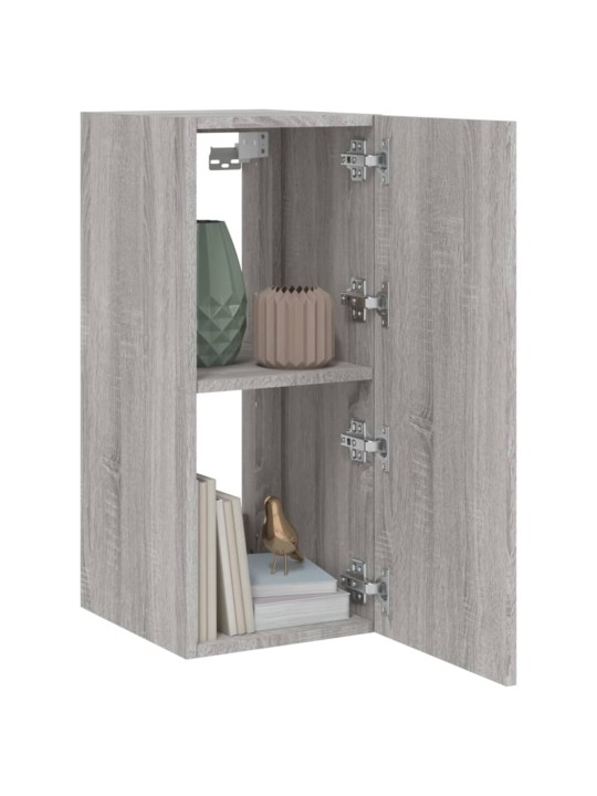 Nástěnná TV skříňka s LED osvětlením šedá sonoma 30,5x35x70 cm