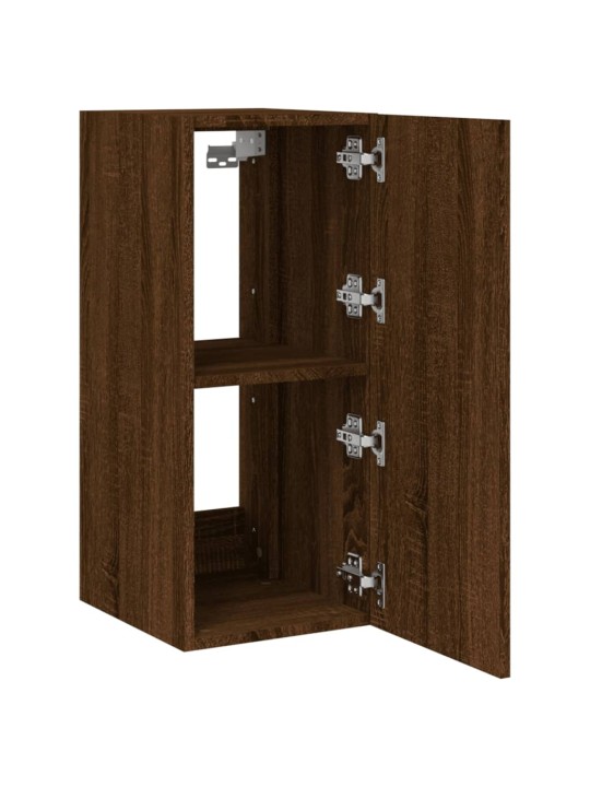 Nástěnná TV skříňka s LED osvětlením hnědý dub 30,5x35x70 cm