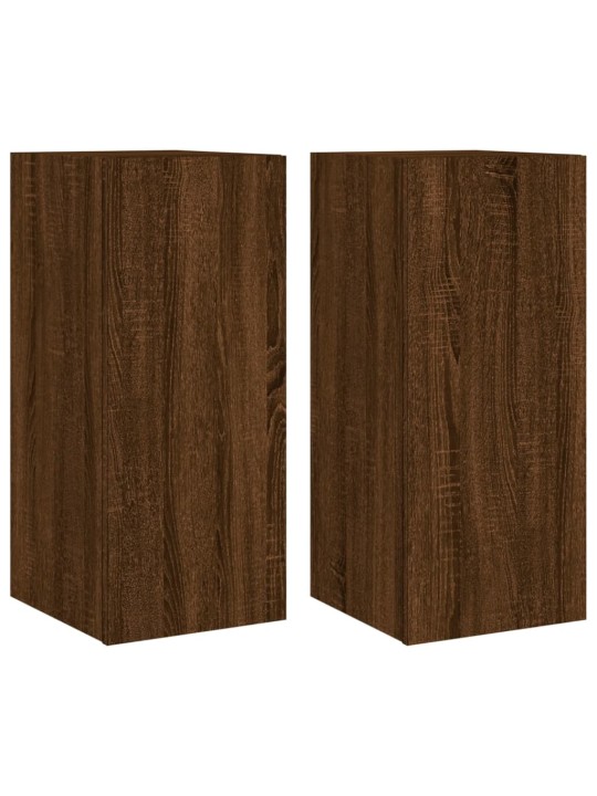 Nástěnné TV skříňky s LED 2 ks hnědý dub 30,5 x 35 x 70 cm