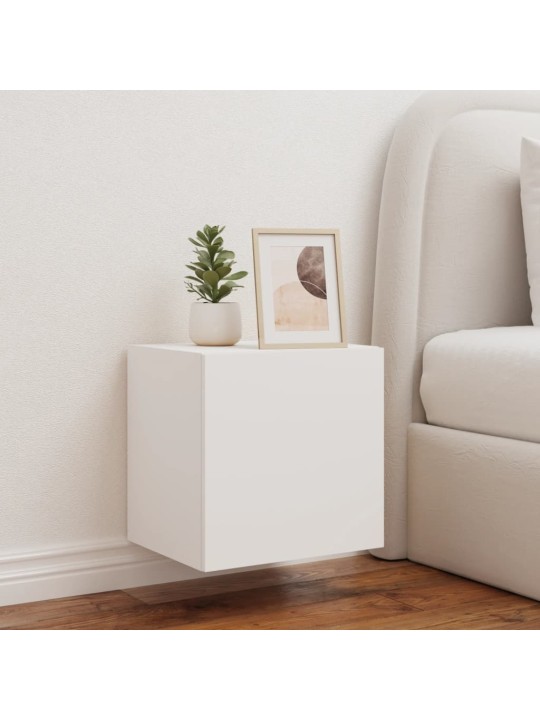 Nástěnná TV skříňka s LED osvětlením bílá 40,5 x 35 x 40 cm