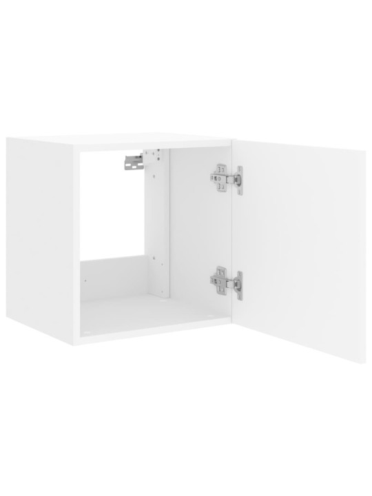 Nástěnná TV skříňka s LED osvětlením bílá 40,5 x 35 x 40 cm
