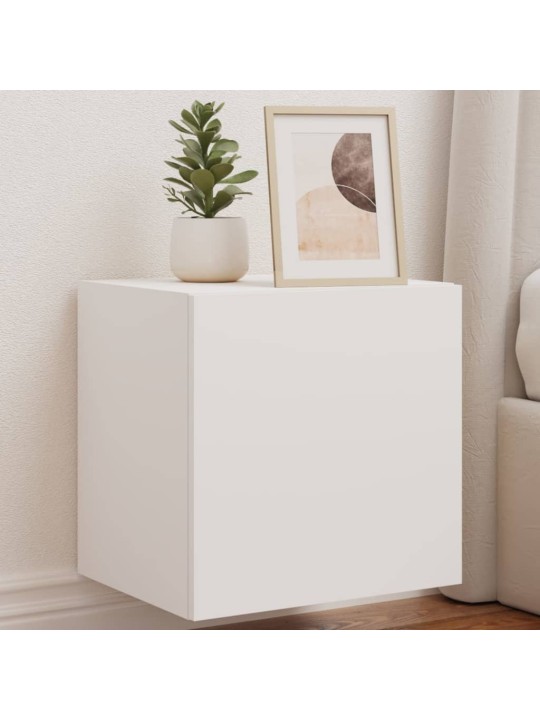 Nástěnná TV skříňka s LED osvětlením bílá 40,5 x 35 x 40 cm