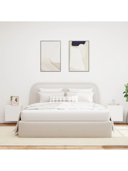 Nástěnné TV skříňky s LED osvětlením 2 ks bílé 40,5x35x40 cm