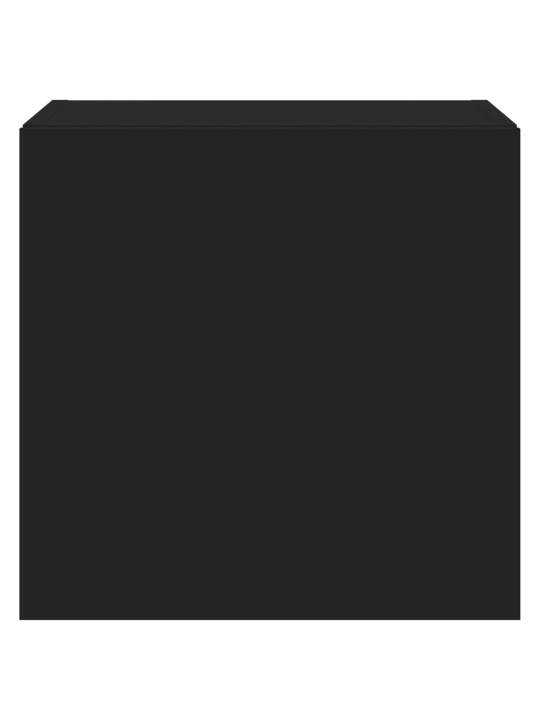 Nástěnná TV skříňka s LED osvětlením černá 40,5 x 35 x 40 cm