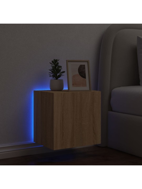 Nástěnná TV skříňka s LED osvětlením dub sonoma 40,5x35x40 cm