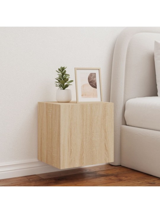 Nástěnná TV skříňka s LED osvětlením dub sonoma 40,5x35x40 cm