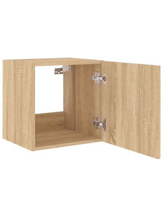 Nástěnná TV skříňka s LED osvětlením dub sonoma 40,5x35x40 cm