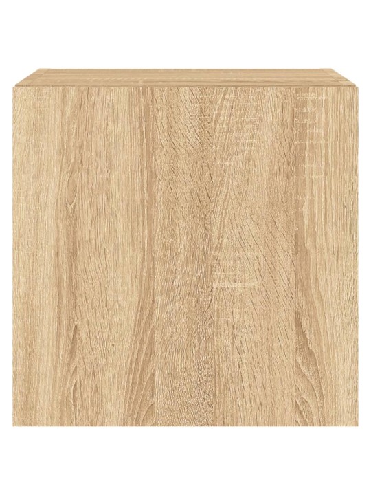 Nástěnná TV skříňka s LED osvětlením dub sonoma 40,5x35x40 cm