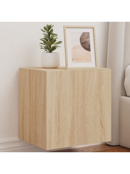 Nástěnné TV skříňky s LED 2 ks dub sonoma 40,5 x 35 x 40 cm