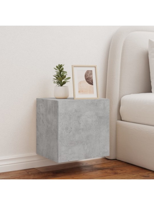 Nástěnná TV skříňka s LED osvětlením betonově šedá 40,5x35x40cm