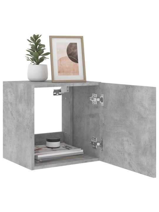 Nástěnná TV skříňka s LED osvětlením betonově šedá 40,5x35x40cm
