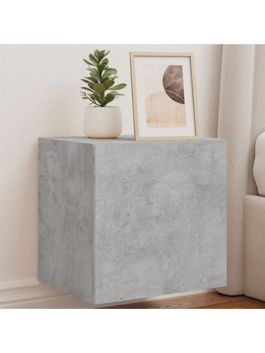 Nástěnná TV skříňka s LED osvětlením betonově šedá 40,5x35x40cm