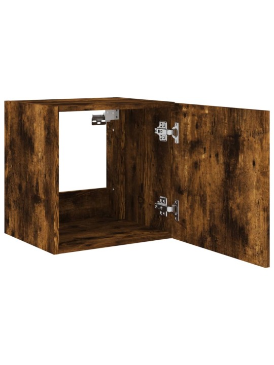 Nástěnná TV skříňka s LED osvětlením kouřový dub 40,5x35x40 cm