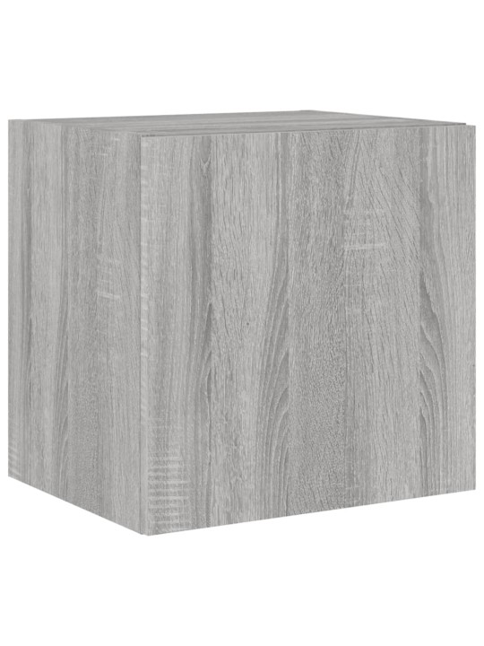Nástěnná TV skříňka s LED osvětlením šedá sonoma 40,5x35x40 cm