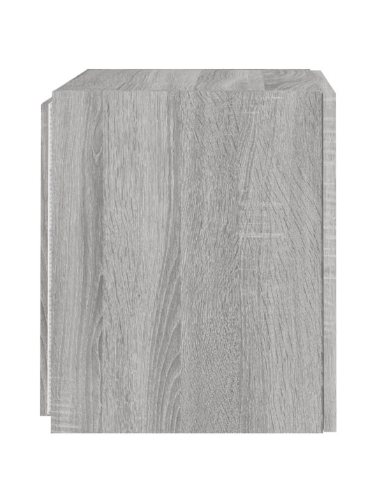 Nástěnná TV skříňka s LED osvětlením šedá sonoma 40,5x35x40 cm