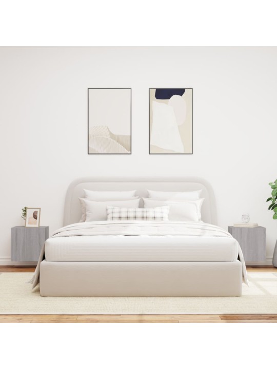 Nástěnné TV skříňky s LED 2 ks šedé sonoma 40,5 x 35 x 40 cm
