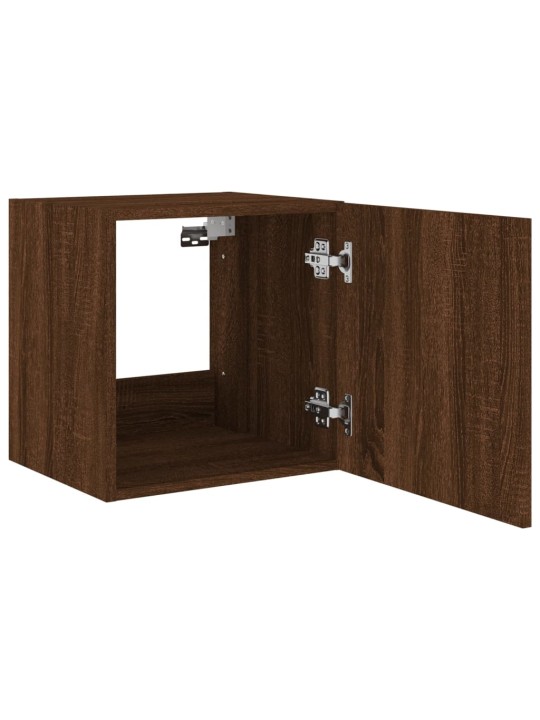 Nástěnná TV skříňka s LED osvětlením hnědý dub 40,5x35x40 cm