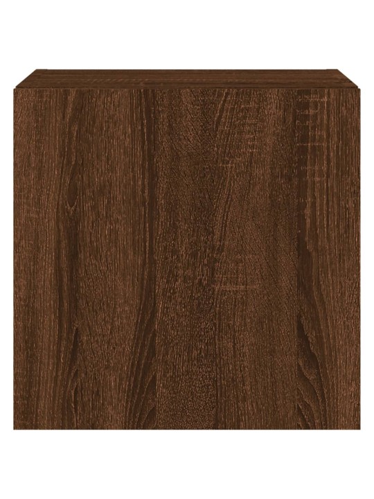 Nástěnná TV skříňka s LED osvětlením hnědý dub 40,5x35x40 cm