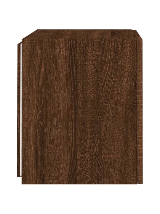 Nástěnná TV skříňka s LED osvětlením hnědý dub 40,5x35x40 cm