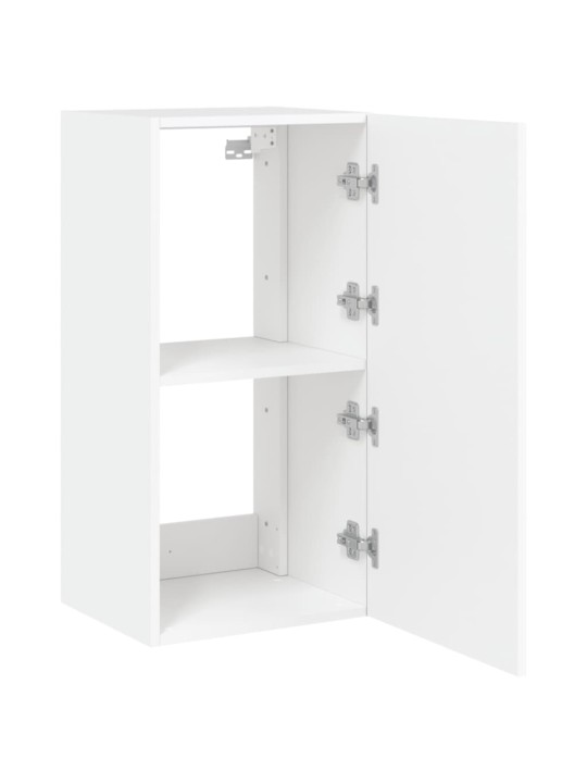 Nástěnná TV skříňka s LED osvětlením bílá 40,5 x 35 x 80 cm