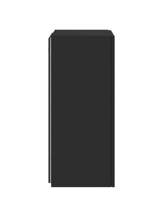 Nástěnná TV skříňka s LED osvětlením černá 40,5 x 35 x 80 cm